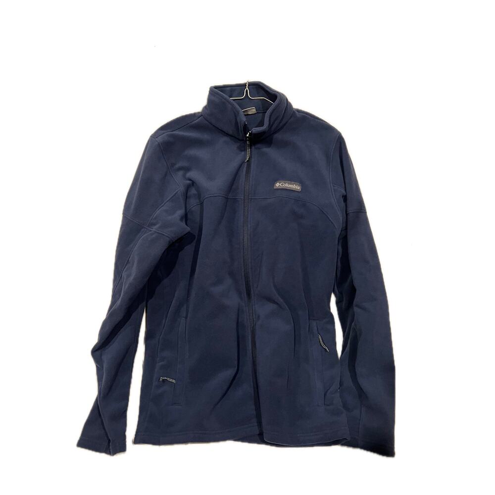 Columbia Blue Full Zip Zip Fleece Mens Size Medium